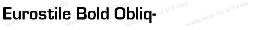 Eurostile Bold Obliq字体转换